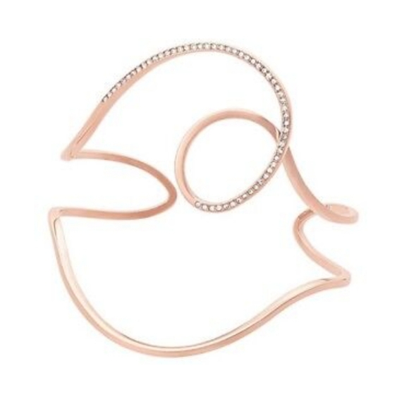 MICHAEL Michael Kors Powerful Romance Cuff Bracelet Open Swirl RoseGold Tone NWT - Picture 2 of 14